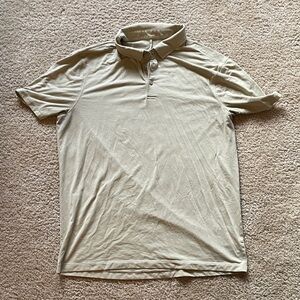 Lululemon Men's Short Sleeve Polo Shirt in Light Khaki